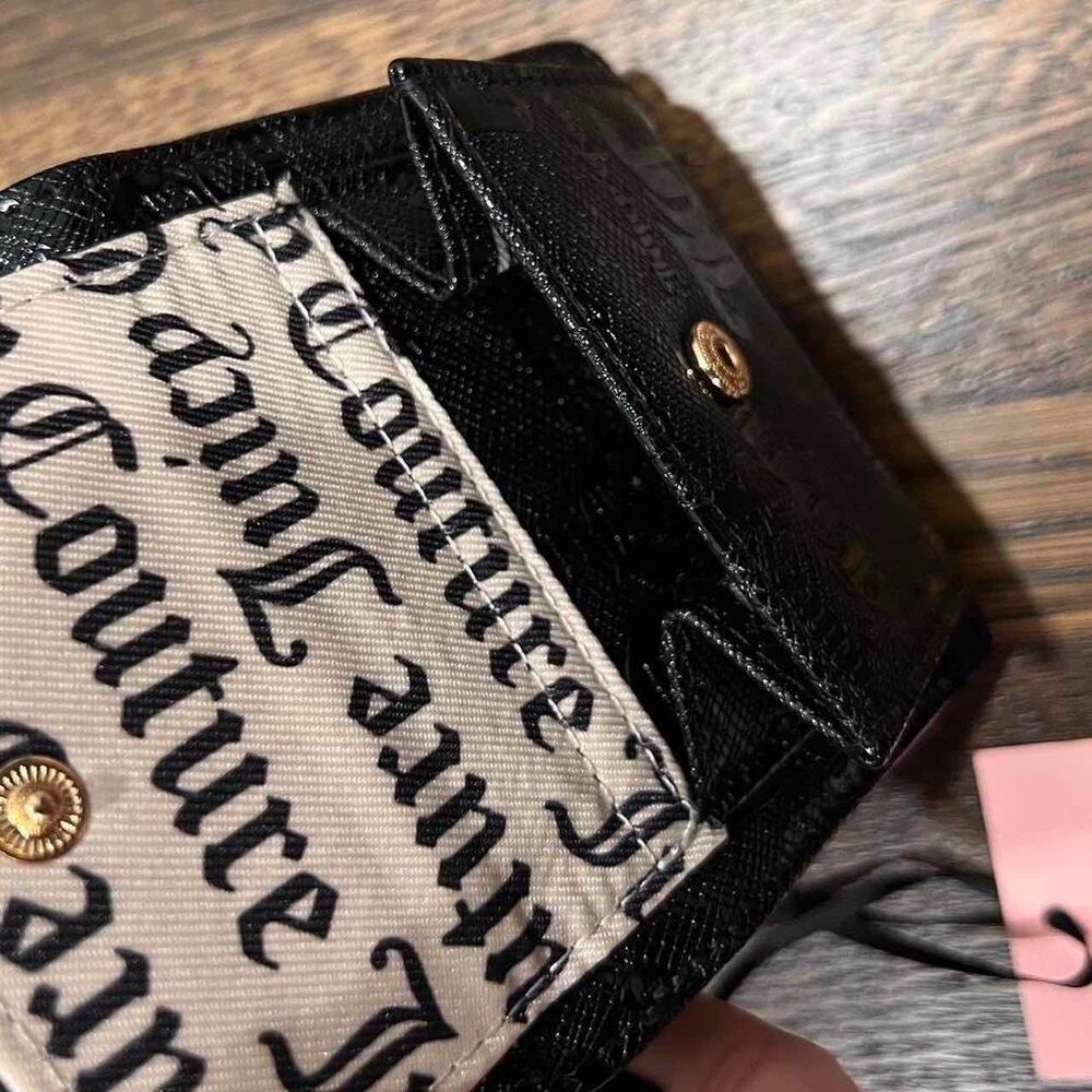 juicy couture enchanted mini envelope flap wallet in black liquorice (NWT) - Picture 5 of 5